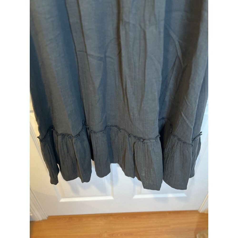 Quince Black Maxi Skirt with Smocked Waist - Picture 6 of 10